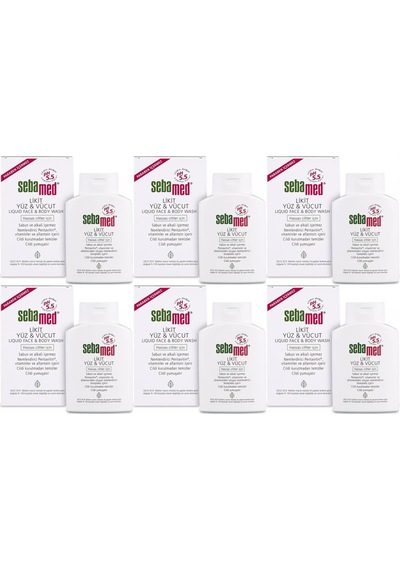 Sebamed Yüz Ve Vücut Temizleyici Likit 200ml 6 Lı Set
