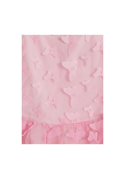 LC Waikiki Alıta Cıty Farkıyla Lcw Kids Pembe Tül Nakışlı Kız Çocuk Elbise Pembe - 928249914 Pembe