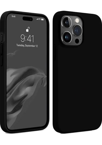 Newface Apple İphone 15 Pro Max Kılıf First Silikon - Siyah