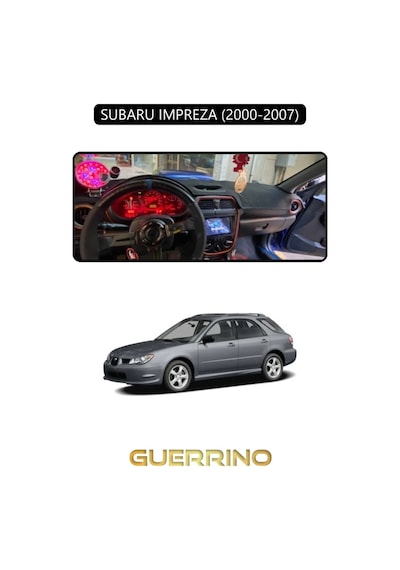 Subaru Imprezza 2000-2007 Torpido Koruma Halısı Siyah Kenar
