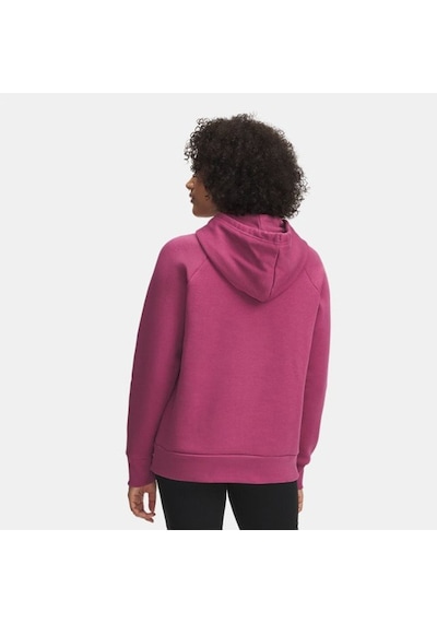 Under Armour Rival Fleece Shimmer Kadın Kırmızı Kapüşonlu Sweatshirt Kırmızı