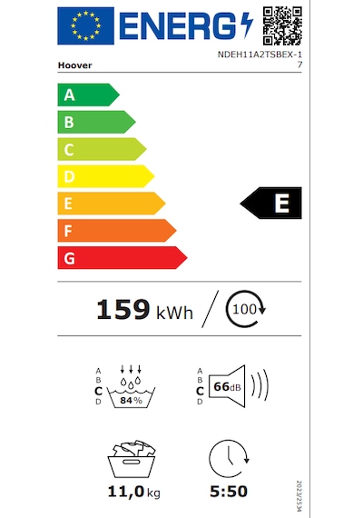 Hoover NDEH11A2TSBEX-17 H-DRY 500 11 KG Isı Pompalı Çamaşır Kurutma Makinesi