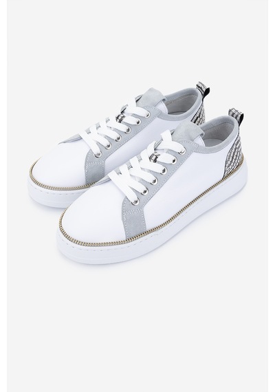 Valmenti Kadın Hakiki Deri Sneakers & Spor Ayakkabı 1115 1950 Bn Ayk Y25 Byz Fltr/tas Suet/grı Kroko Beyaz