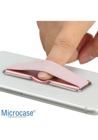 Microcase Üniversal Telefon Arkası El Parmak Tutucu Standlı Cep Telefonu Tutacağı - Al4937 Mavi