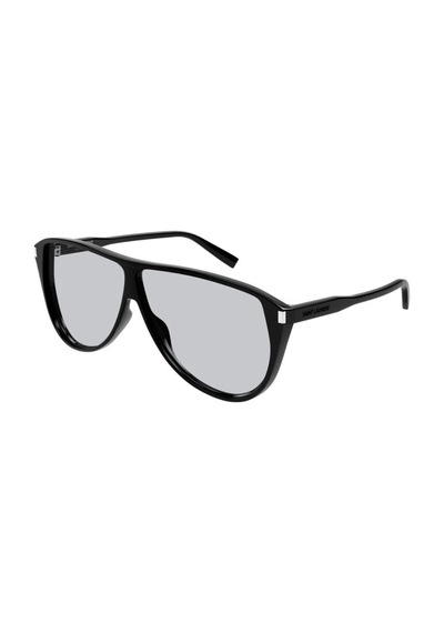 Saint Laurent Sl 731 Gaspar 001 65 Unisex Geometrik Siyah Kemik Güneş Gözlüğü Siyah