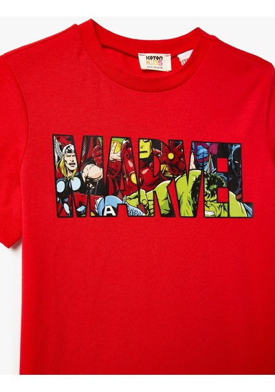 Koton Marvel T-shirt Lisanslı Kısa Kollu Bisiklet Yaka Pamuklu Kırmızı 4skb10314tk Kırmızı