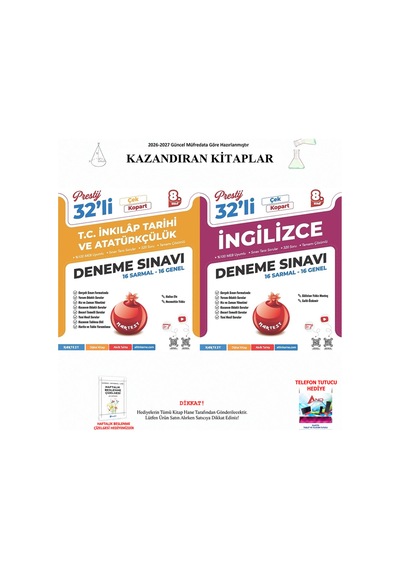 Nartest 8. Sınıf İnkılap Ve İngilizce 32 Deneme 2 Kitap Seti