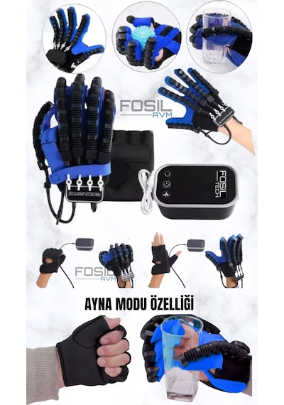 Robotik Egzersiz Eldiveni- Evde Ve Klinik Kullanıma Uygun Sol El