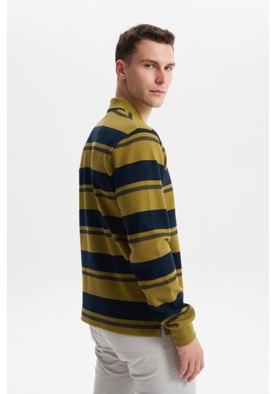 AR-MA Arma Erkek Ribanalı Regular Fit Çizgili Polo Yaka Sweatshirt %95 Pamuk %5 Elastane Ringel Pike K30554953002 Haki AR-MA Arma Erkek Ribanalı Regular Fit Çizgili Polo Yaka Sweatshirt %95 Pamuk %5 Elastane Ringel Pike K30554953002 Haki