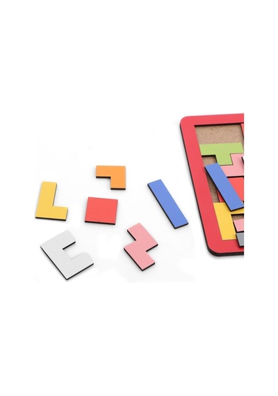Ahşap Eğitici Tetris - Eğitici Ahşap Oyuncak - Eğitici Blok Dizme - Yeni Nesil Tetris
