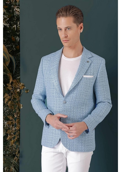 Efor C 660 Slim Fit Mavi Spor Ceket Mavi
