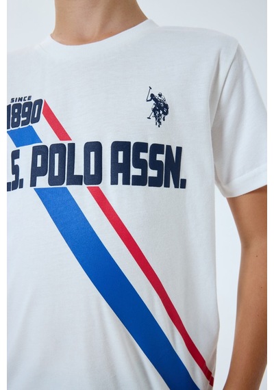 U.s. Polo Assn. Erkek Çocuk Beyaz Bermuda Takım Beyaz
