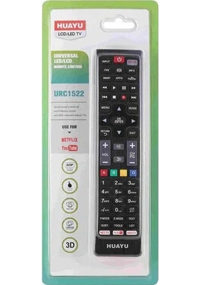 Huayu Urc1522 Netflix-youtube-amazon Tuşlu Universal Led-lcd Tv Kumanda