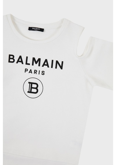 Balmain Çocuk Sweat 6m4020 Mx270 130 Beyaz