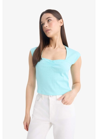 DeFacto Coool Fitted Crop Kısa Kollu Tişört F2238AX25SMTR516