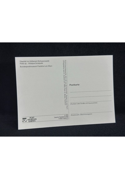 1983 Almanya Cehennem Vadisi Soygunu Überfall İm Höllental Schwarzwald Postcard Germany