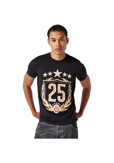 Gsstore Galatasaray 25 Şampiyonluk T-shirt - E251351-1-10637 Siyah