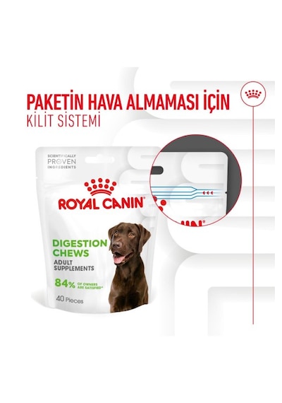 Digestion Chews Yetişkin Köpekler İçin Sindirim Sistemini Destekleyen Tamamlayıcı Ödül Maması 160g