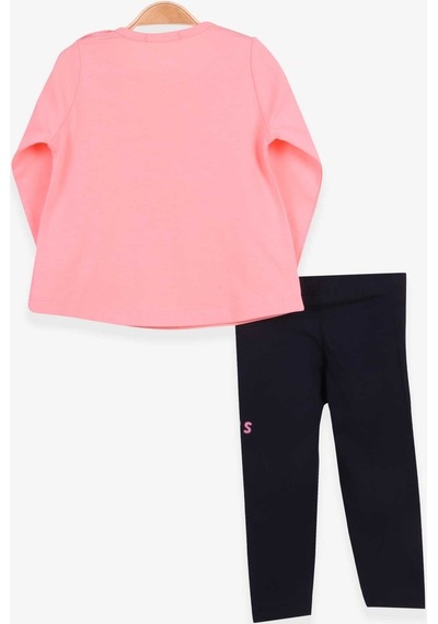 Breeze Kız Bebek Taytlı Takım Tavşan Baskılı Somon (9 Ay-3 Yaş)