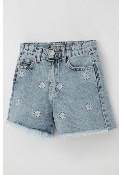 Breeze Kız Çocuk Şort Jean Papatya Nakışlı Paçası Püskül Detaylı 5-9 Yaş, Açık Mavi Açık Mavi Breeze Kız Çocuk Şort Jean Papatya Nakışlı Paçası Püskül Detaylı 5-9 Yaş, Açık Mavi Açık Mavi