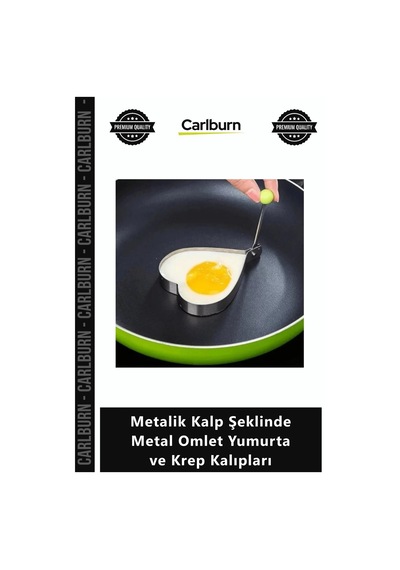 Özel Üretim Paslanmaz Yanmaz Pratik Metalik Kalp Şeklinde Metal Omlet Yumurta Krep Kalıpları