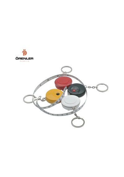 Mezura Otomatik Anahtarlık 1.5 Metre Beyaz