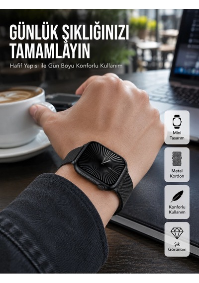Mey İthalat Sq-16 Mini Series 10 - Dokunmatik Akıllı Saat Kalp Ritmi, Spo2, Uyku Takibi