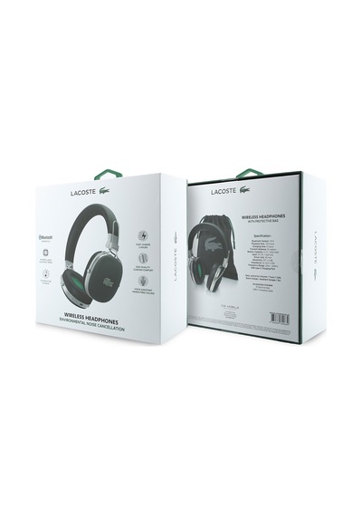 Lacoste LH03 Lisanslı Taşıma Çantalı Ayarlanabilir Pike Bluetooth 5.4 Kulak Üstü Kulaklık