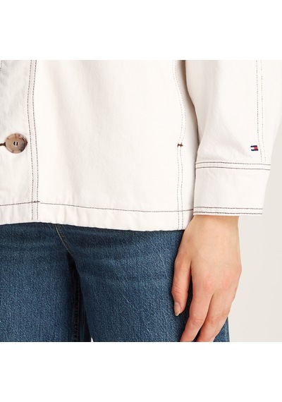 Tommy Hilfiger Dnm Oversized Utility Clr Kadın Beyaz Ceketdüzww0ww43728