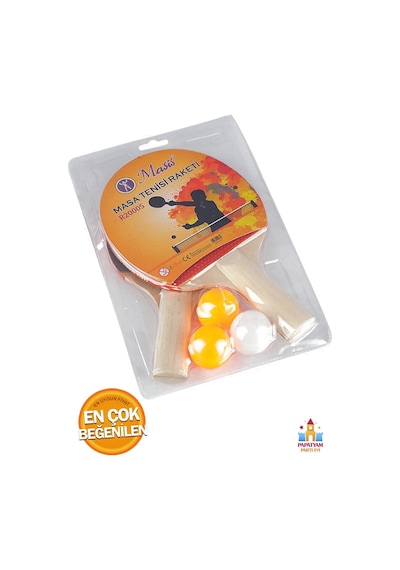 Ev İçin Masa Tenisi Raket Seti - 2 Raket 3 Toplu Başlangıç Paketi