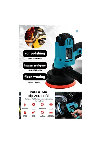Prohummer Ph324 Elektrikli Dikey Polisaj Zımpara Makinesi - 125mm Mavi