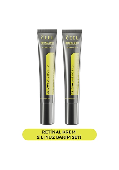 The Ceel 2'li Retinal Shot %0,1 Onarıcı&Aydınlatıcı Booster Krem Azelaic Acid, Q10, 7x Hyalorunic Acid 15 ml