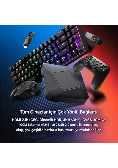 Everbox Rt-x3 4k Android 14.0 Tv Box 4+64gb Realtek Rtd1325 Yapay Zeka İşlemci Chip Dual Hızlı Wifi6