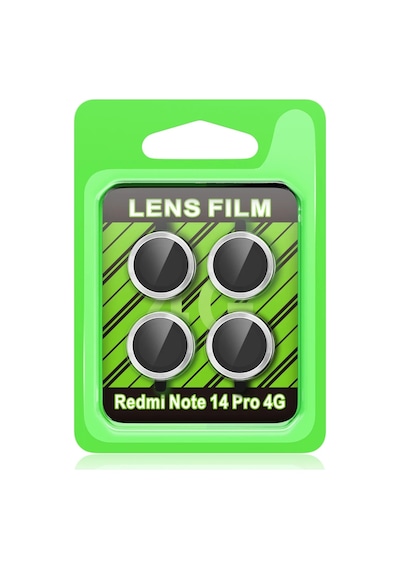 Xiaomi Redmi Note 14 Pro 4g Raze Metal Kamera Lens - Gümüş Belirtilmemiş
