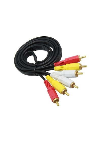 1.5 Metre 3 X 3 Rca Kablo Lale Kablo Kompozit Sarı