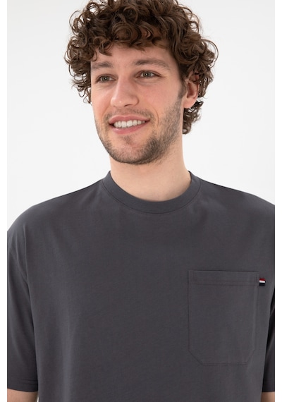 U.S. Polo Assn. Erkek Comfort Fit Bisiklet Yaka Antrasit Tişört 50305990-VR006