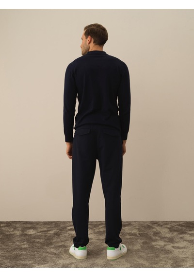 Xint Lacivert Pamuk Dokulu Regular Fit Kazak 801743