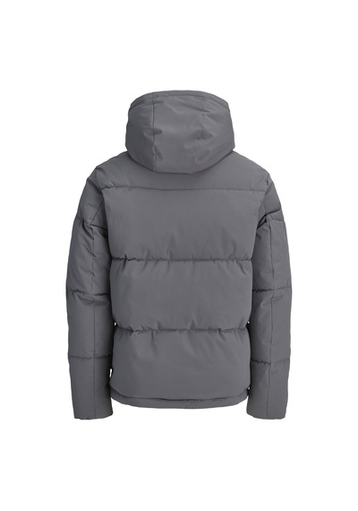 Jack & Jones Erkek Ayarlanabilir Bagcikli Kapüsonlu Puffer Ceket - Galaxy - 12303930 Asphalt