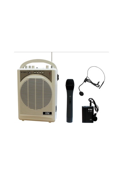 Fav Se-728-bt-usb Tek Kanal 1 El 1 Yaka+kafa Seçeneği 50 Watt Şarjlı Seyyar Anfi