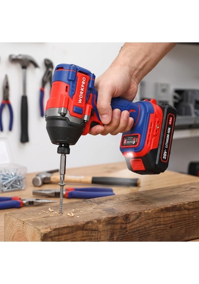 Workpro Wp390105 20volt 230nm Kömürsüz Profesyonel Şarjlı Darbeli Tornavida Akü Dahil Değildir
