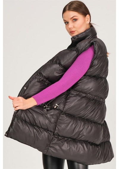 Z6732 Dewberry Hk Style Bayan Yelek-siyah Siyah