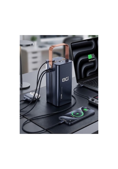 Astraltech 80000 Mah Taşınabilir Powerbank Süper Hızlı Şarj Çoklu Çıkış Ve Led Göstergeli Çok Renkli