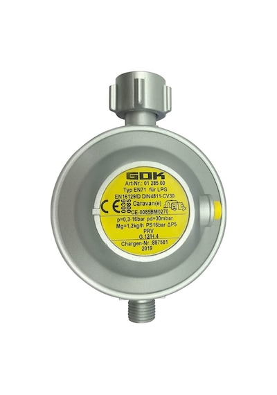 Gok 30mbar G12 G1/4 Basınç Korumalı Gaz Regülatörü/dedantör Çok Renkli
