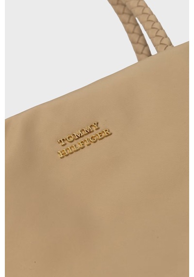 Tommy Hilfiger Çanta Kadın Çanta Aw0aw18831 Rbl Koyu Bej