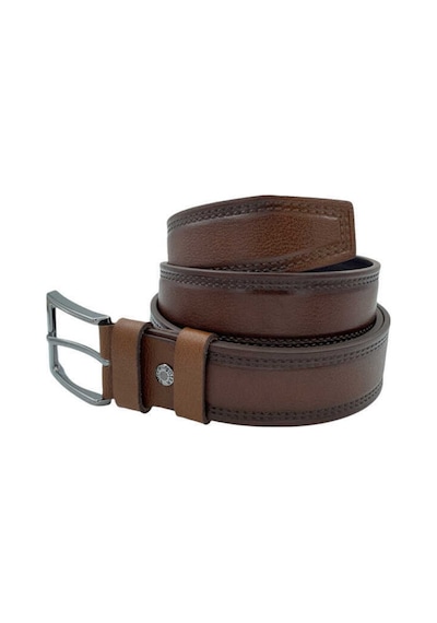 Süzer Deri 4 Cm. Spor Hakiki Deri Dikişli Kemer Kahverengi Kahverengi