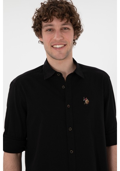 U.s. Polo Assn. Erkek Siyah Gömlek Basic 50297868-vr046 Siyah