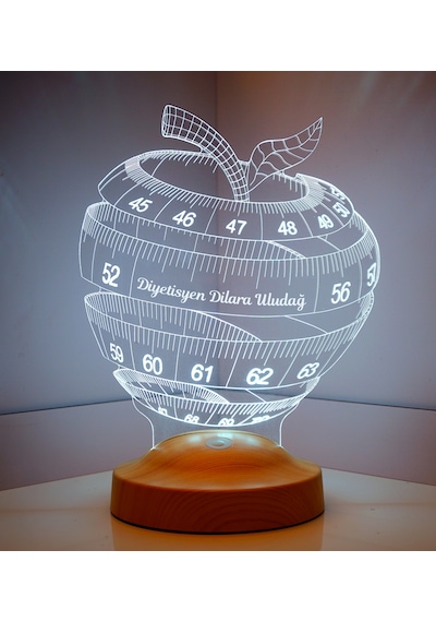 Diyetisyenler Günü Hediyesi, Diyetisyene Hediye 3D Led Lamba