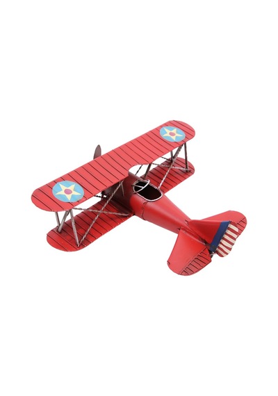Dekoratif Metal Uçak Çift Kanatlı 0710e-666r Model