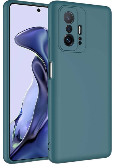 Kilifone - Xiaomi Uyumlu Mi 11t 5g - Kılıf İçi Kadife Koruyucu Mara Lansman Kapak - Koyu Yeşil
