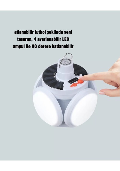 360 Derece Katlanabilir Solar Led Aydınlatma Çadır Lambası Diğer